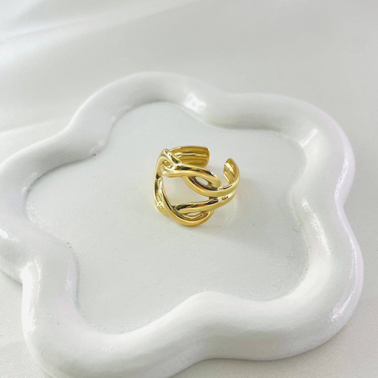 Bague SABRIYA ajustable en acier inoxydable - Chic et sublime by sz