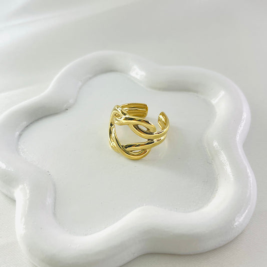 Bague SABRIYA ajustable en acier inoxydable - Chic et sublime by sz