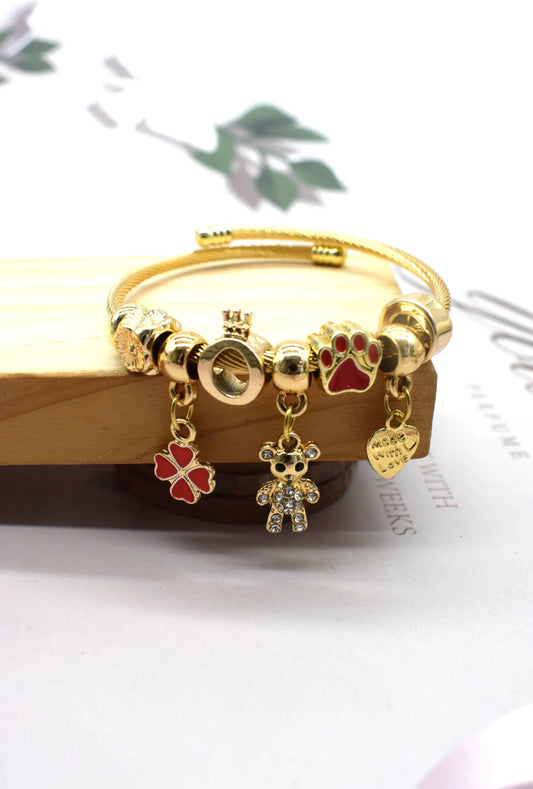 Bracelet Charms Acier Inoxydable Femme