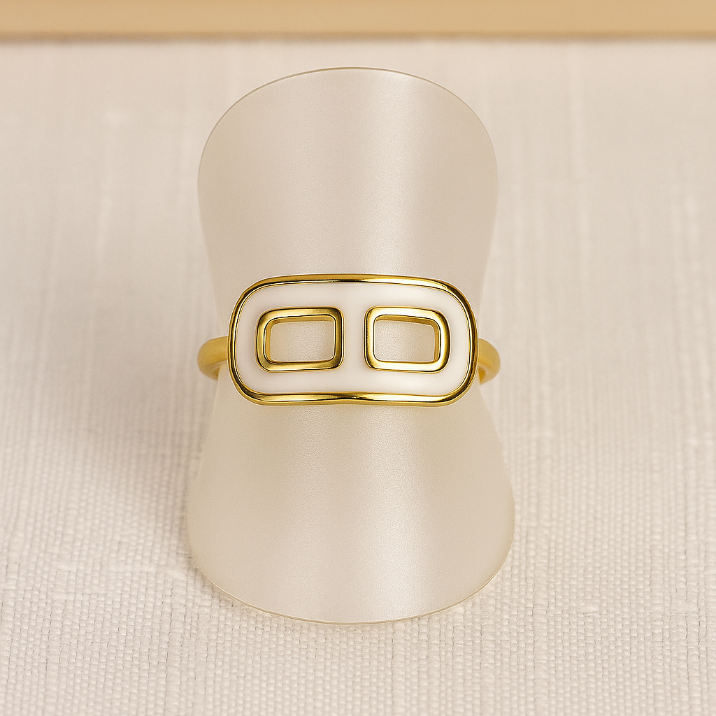 Bague NOOR – Minimalisme doré, élégance lumineuse - Chic et sublime by sz