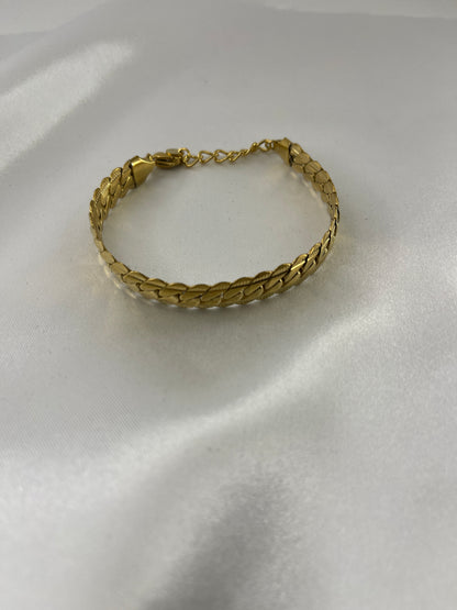 Bracelet doré maille Anglaise